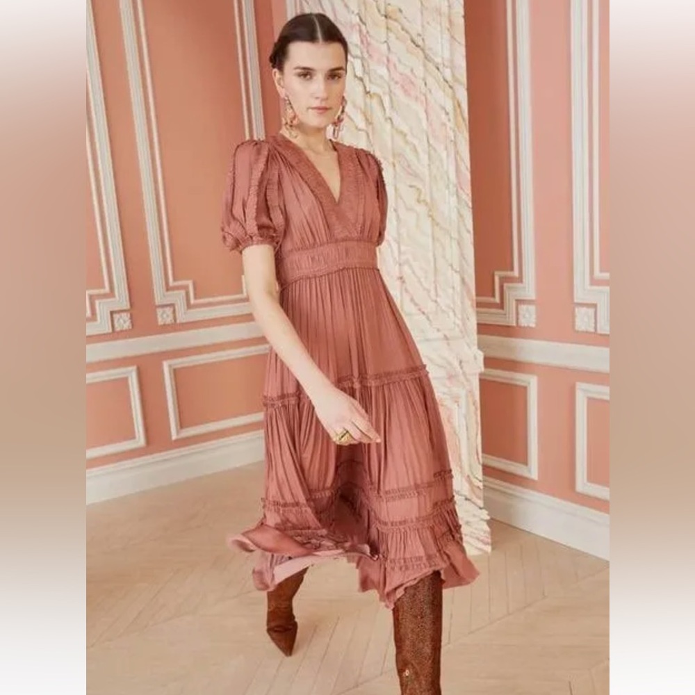 Ulla Johnson Ines Midi Dress in Copper Size 8, never worn though